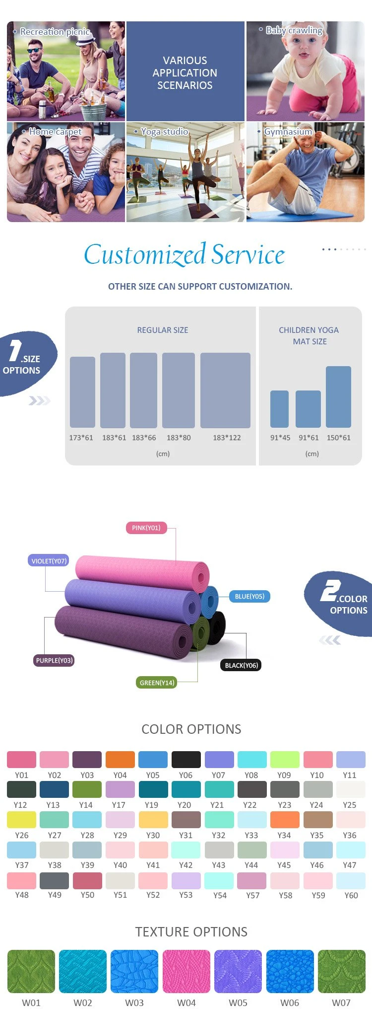 Gym Eco-Friendly Double Color Layer Exercise Non-Slip TPE Foam Yoga Mat