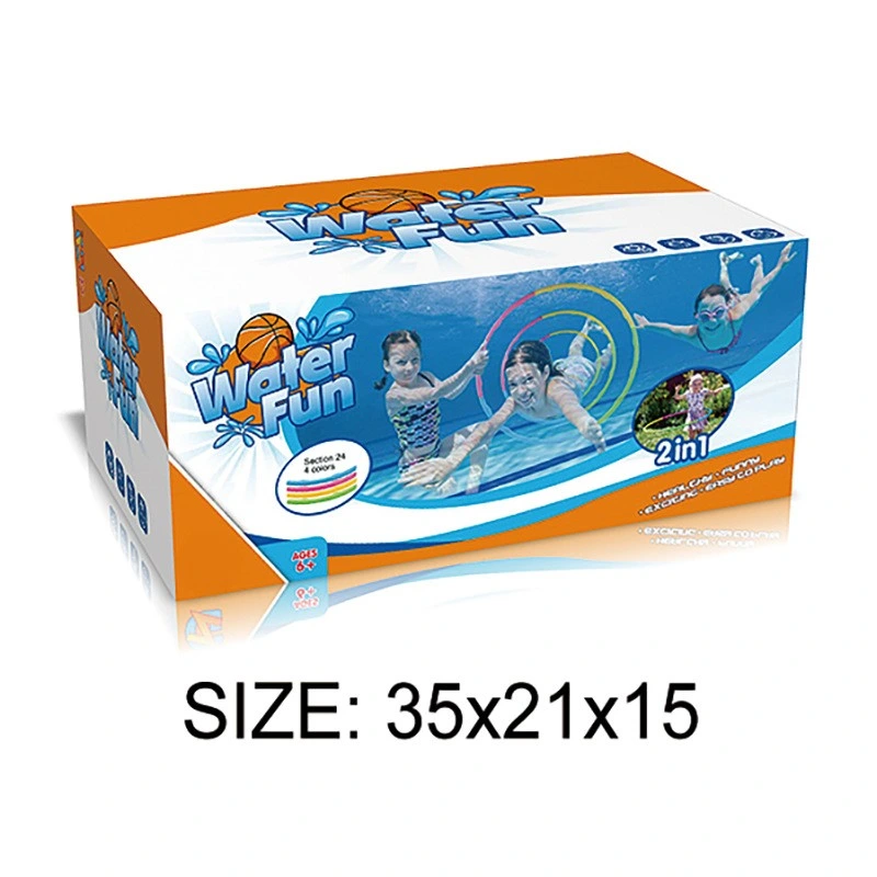 Children&prime; S Detachable Water Diving Ring and Hula Hoop 2 in 1 Sport Toy Outdoor Toy for Kids