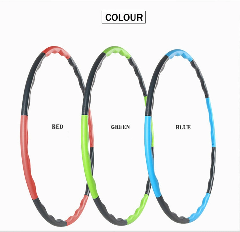 Portable Waved-Shape Fitness Exercise Hula Hoop 8 Section Detachable Design Wyz12865