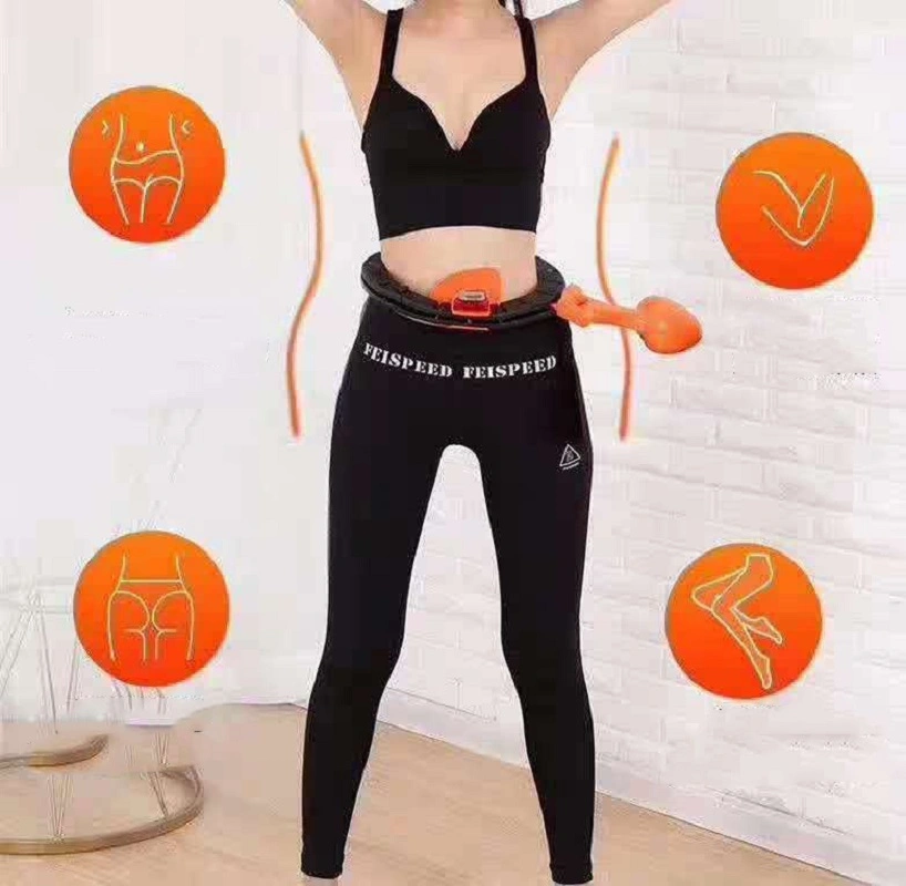 Fitness Weighted Hula Hoop with Counter Adjustable Waist Trimmer Belt Training Indoor &amp; Outdoor Exercise Fitness Esg16262