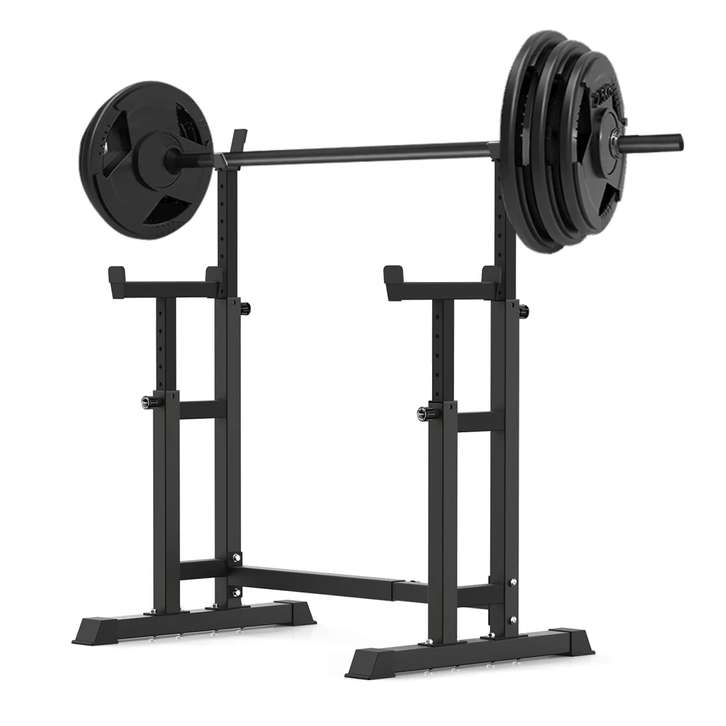 Adjustable Squat Barbell Rack 35.8&quot;-65&quot; Solid Steel Free Bench Press Rack Stands DIP Station Barbell Stand Multi-Function Weight Lifting Home Gym Fitness Portab