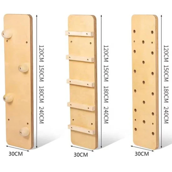 Wall Mounted Fitness Wooden Climbing Peg Board Workout Climber′s Hold Training Fingerboard Plywood 12