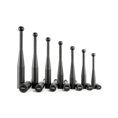 Machined Black Steel Strength Training Clubs